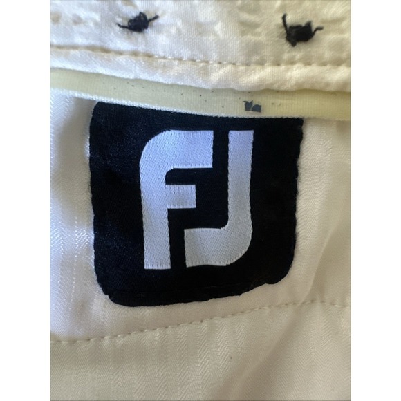 FootJoy Other - FootJoy Mens Seersucker Golf Shorts Cream White W40 Performance Stretch FJ Logo